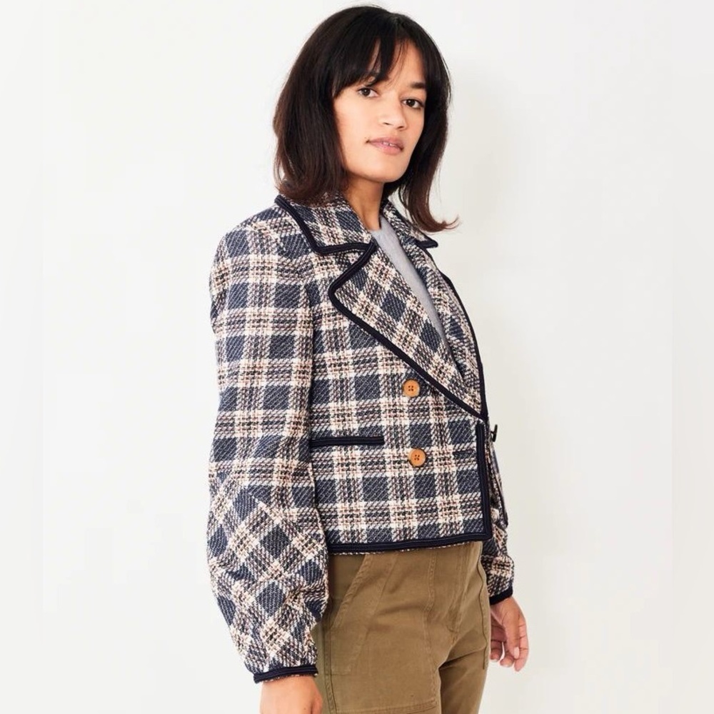 NWOT Veronica Beard Aise Cropped Tweed Jacket – Size 0 - Picture 11 of 14